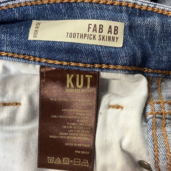 Kut from the Kloth “Fab ab high rise skinny” Blue Women's Jeans size 14 #713 - Picture 10 of 11
